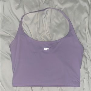 SET Active Purple halter Top